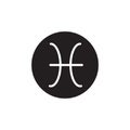 Pisces icon circle