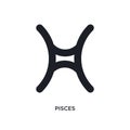 pisces isolated icon. simple element illustration from zodiac concept icons. pisces editable logo sign symbol design on white Royalty Free Stock Photo