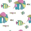 Pisces. Seamless pattern.