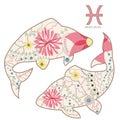 Pisces vintage Royalty Free Stock Photo