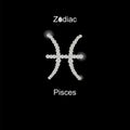 Pisces zodiac elegant diamond vector