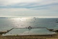 Piscine de Bon Secours, Saint-Malo swimming pool along the coastline, Brittany, France