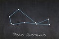 Piscis Austrinus constellation drawn on a blackboard Royalty Free Stock Photo