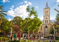 Pisco elquis's square and its church