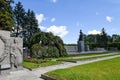 Piskaryovskoye memorial cemetery in Leningrad Royalty Free Stock Photo