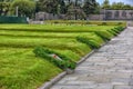 Piskaryovskoye memorial cemetery in Leningrad Royalty Free Stock Photo