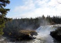 Piskew Falls, Northern Manitoba near Thompson Royalty Free Stock Photo