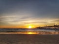 Pismo beach in California sunset love