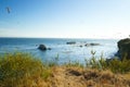 Pismo Beach Cliffs and Flock of Birds, California Royalty Free Stock Photo