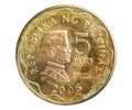 5 Piso coin, 1946~Today - Republic of the Philippines serie, Bank of Philippines