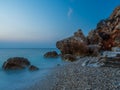 Piso Livadi beach on Paros island at sunrise