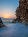 Piso Livadi beach on Paros island at sunrise