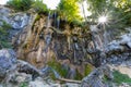 Pisoaia waterfall in the Carpathian mountains, Apuseni, Romania, Alba County Royalty Free Stock Photo