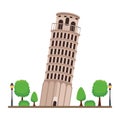 Pissa tower icon Royalty Free Stock Photo