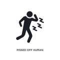 pissed off human isolated icon. simple element illustration from feelings concept icons. pissed off human editable logo sign Royalty Free Stock Photo