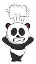 Pissed off panda, illustration, vector