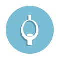 pissoir icon in badge style. One of Bathroom collection icon can be used for UI, UX