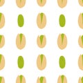 Pistachio nuts in the shell. Vector pattern