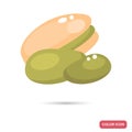 Pistachio color flat icon