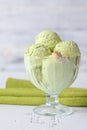 Pistachio ice-cream Royalty Free Stock Photo