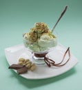 Pistachio ice cream Royalty Free Stock Photo