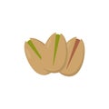 Pistachio icon flat style. Vector eps10