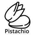 Pistachio icon, outline style