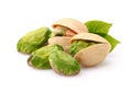 Pistachio with leaves Royalty Free Stock Photo