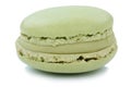 Pistachio macaron macaroon cookie dessert from France isolated