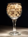 Pistachio nuts in glass Royalty Free Stock Photo