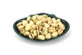 Pistachio Nuts Green Dish Royalty Free Stock Photo
