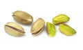 Pistachio nuts ( Real Turkish Antep nuts ) isolated on white background