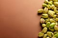 Pistachio nuts on table. Generate Ai Royalty Free Stock Photo