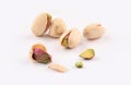 Pistachio nuts on white background Royalty Free Stock Photo