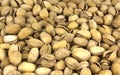 Dry pistachios as food background. Top view. Royalty Free Stock Photo