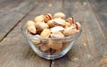 Pistachios into a bowl Royalty Free Stock Photo