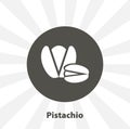 pistachios isolated icon. fruit design element Royalty Free Stock Photo