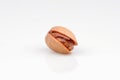 One organic pistachio in a white background Royalty Free Stock Photo