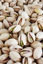 Pistachios nuts background. Pistachio is a healthy vegetarian protein nutritious food.