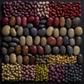pistachios nuts beans peas perfectly connected photo pattern poster decor wallpaper design