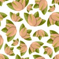 Pistachios seamless pattern