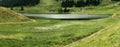 The Seebenalpsee, a secluded alpine lake on Flumserberg, Swiss Alps