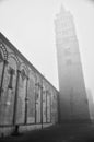 Pistoia cathedral in the fog