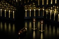 Pistol ammunition with the dark background