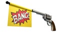 Pistol Bang Flag Royalty Free Stock Photo