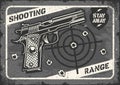 Pistol Beretta monochrome emblem vintage