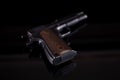 Pistol 1911 on black Royalty Free Stock Photo