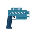 Pistol blaster icon flat isolated vector