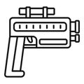 Pistol blaster icon, outline style