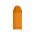 Pistol bullet icon flat isolated vector